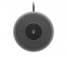 Logitech Expansion Microphone for MEETUP camera, Microphone Type: Mono, wideband, noise canceling; LED indicator confirms video streaming, microphone mute, on-hold, and Bluetooth pairing, etc; Buttons / Switch: Microphone mute; Cable length 6 m