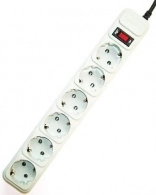 Gembird Surge Protector SPG6-B-10C, 6 Sockets, 3.0m, up to 250V AC, 16 A, safety class IP20, Grey