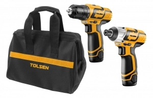 Set masina de insurubat + impact Li-Ion 12V Tolsen