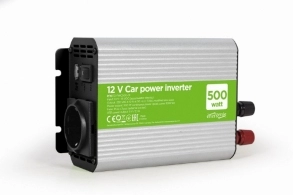 EnerGenie EG-PWC500-01, 12 V Car power inverter, 500 W, with USB port / 5V-1A, Input: 10-16 VDC (accumulator directly) - Output: 230 VAC +/- 10% at 50 Hz (+/-3Hz), modified sine wave