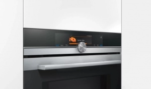 Встраиваемый шкаф с пароваркой и микроволной печью Siemens HN678G4S1