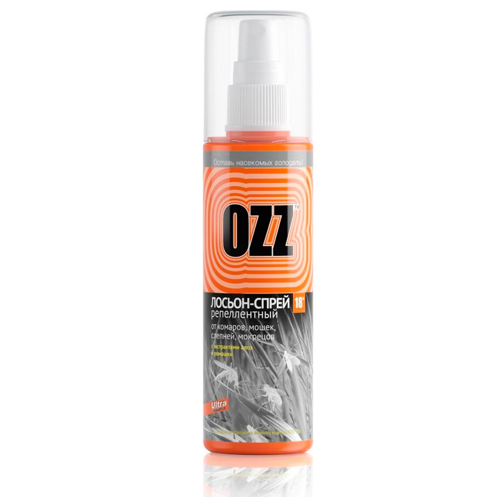 Лосион спрей против насекомых с экстрактом алое и ромашки OZZ Ultra