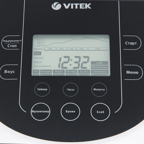 Мультиварка Vitek VT4205, 4 л, 860 Вт, 14 программ, Черный
