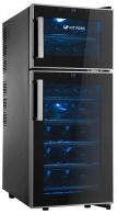 Винный холодильник Kitfort  KT-2407, 21 бутылок, 82 см, B, Черный