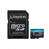 Card de memorie microSD Kingston Canvas Go! Plus 170Mbps/ 512GB + SD adapter