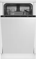 Посудомоечная машина встраиваемая Beko BDIS38020Q, 10 комплектов, 8программы, 44.8 см, E, Нерж. сталь
