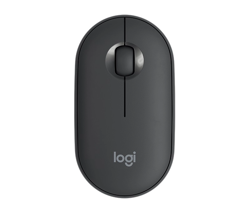 Logitech Wireless Mouse Pebble M350 Graphite, Optical Mouse for Notebooks, 1000 dpi, Nano receiver, Graphite, Retail