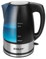Чайник электрический Scarlett SCEK18P18, 2.2 л, 2200 Вт, Черный/Серый