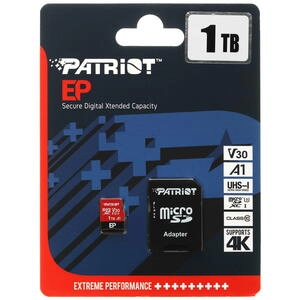 Card de memorie microSD Patriot EP Series V30/ 90Mbps/ 1TB+ SD adapter