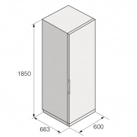 Congelator Asko FN23841B, 280 l, 185 cm, D/ A+++, Negru