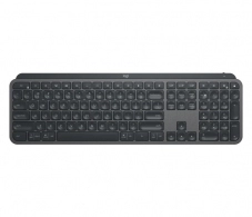 Logitech Wireless MX Keys Advanced Illuminated Keyboard, Logitech Unifying 2.4GHz wireless technology, Bluetooth Low Energy, Rechargeable with USB type C, RUS, Graphite