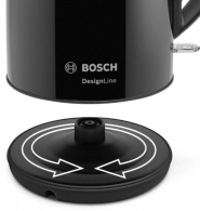 Чайник электрический Bosch TWK3P423, 1.7 л, 2400 Вт, Черный