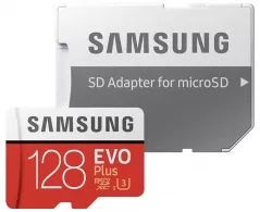 Карта памяти MicroSD+ SD adapter Samsung 128Gb MB-MC128G Class10 UHS-1 (U3)