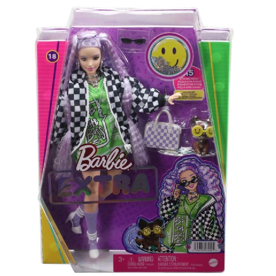 Mattel HHN10 Barbie seria Extra - Jacheta Race