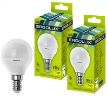 Bec LED Ergolux LED G45 7W E14 3000K