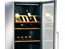 Холодильник для вина Bosch KSW38940, 185 см, B, Серебристый