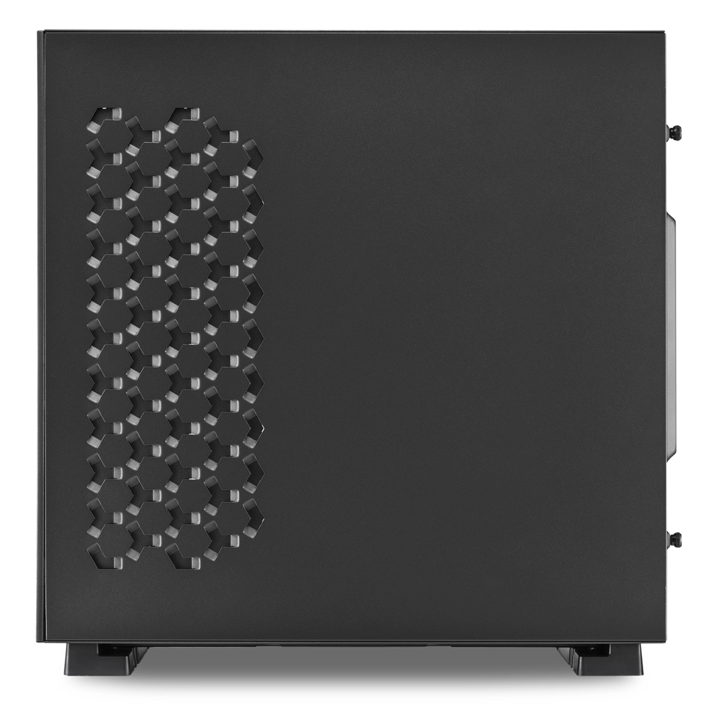 Carcasa Sharkoon PURE STEEL RGB / w/oPSU / Side panel / 4x120mm A-RGB LED / ATX / Black