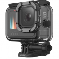 GoPro Protective Housing (HERO9, 10, 11, 12 Black) - is rugged and waterproof right out of the box, but this housing handles anything you can throw at it. It protects from dirt and flying debris, and it’s waterproof down to 60m for deep-water diving.