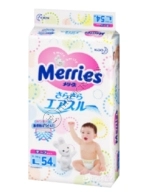 MERRIES Size L №54 9-14kg (SJ) scutece 