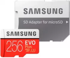 Карта памяти MicroSD+ SD adapter Samsung 256Gb MB-MC256G Class10 UHS-1 (U3)