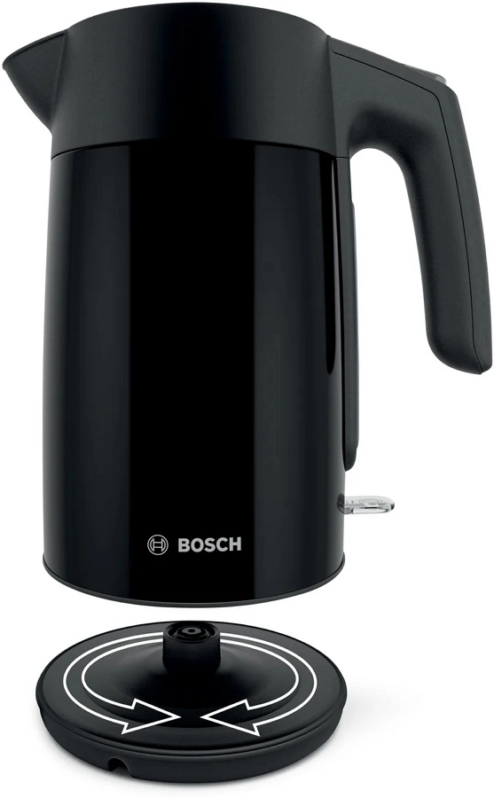 Чайник электрический Bosch TWK7L463, 1.7 л, 2400 Вт, Черный