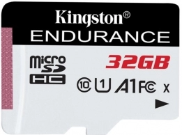 Карта памяти microSD Kingston High Endurance (24/7 recording) 95Mbps/ 32GB