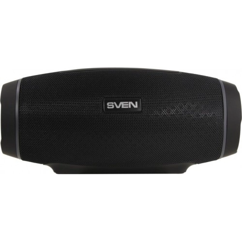 SVEN PS-230 Black, Bluetooth Waterproof Portable Speaker, 12W RMS, Water protection (IPx5), Support for iPad & smartphone, FM tuner, USB & microSD, TWS, built-in lithium battery -1500 mAh, ability to control the tracks, AUX stereo input