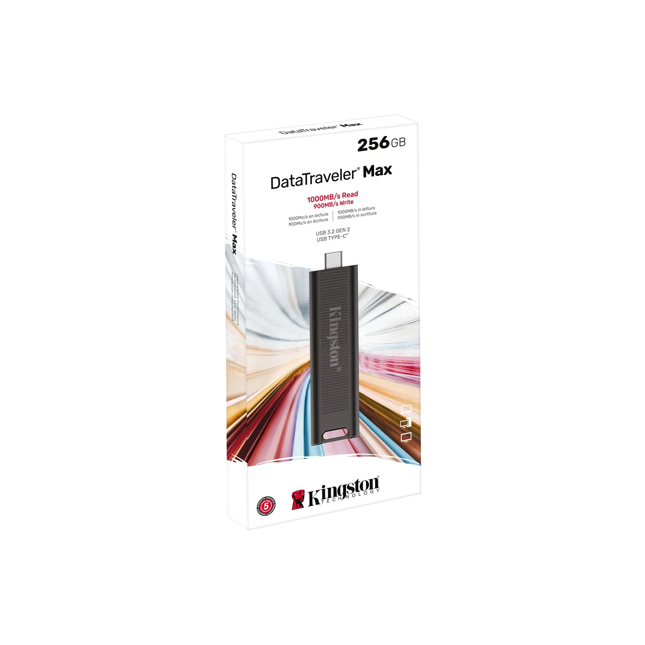 Флеш-накопитель USB Kingston DataTraveler Max / USB-C3.2 / 256GB / Black