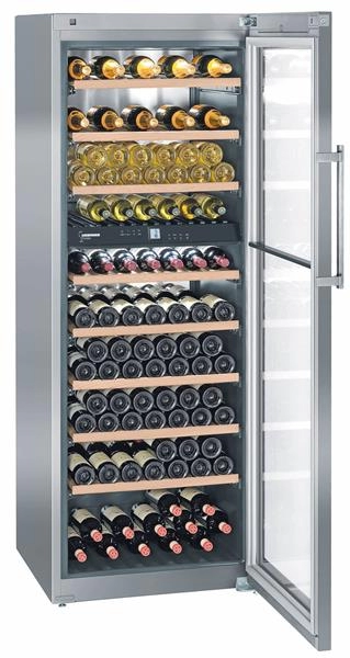 Винный холодильник Liebherr WTes 5972, 211 бутылок, 192 см, A, Серебристый