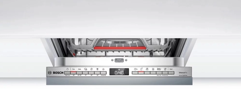 Посудомоечная машина встраиваемая Bosch SPH4EMX28K, 10 комплектов, 6программы, 44.8 см, A+, Нерж. сталь