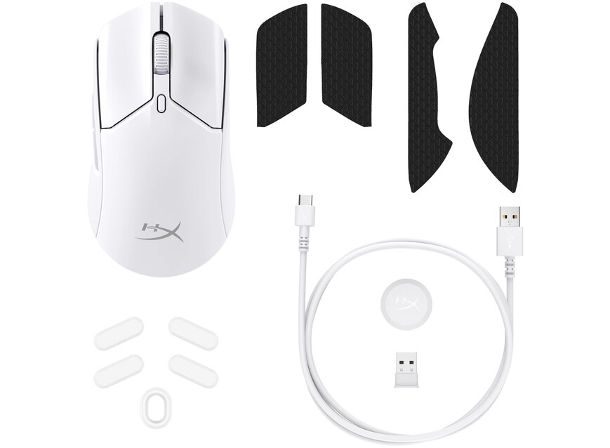 Wireless Gaming Mouse HYPERX Pulsefire Haste 2, White [6N0A9AA]