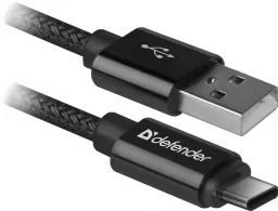 Кабель USB-A - USB-C Defender USB0903TPROBLACK