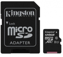 Карта памяти MicroSD Kingston MicroSD + adapter Kingston 128Gb Class 10
