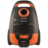 Aspirator cu sac Gorenje VCEB28DBKO, 800 W, 84 dB, Negru cu orange