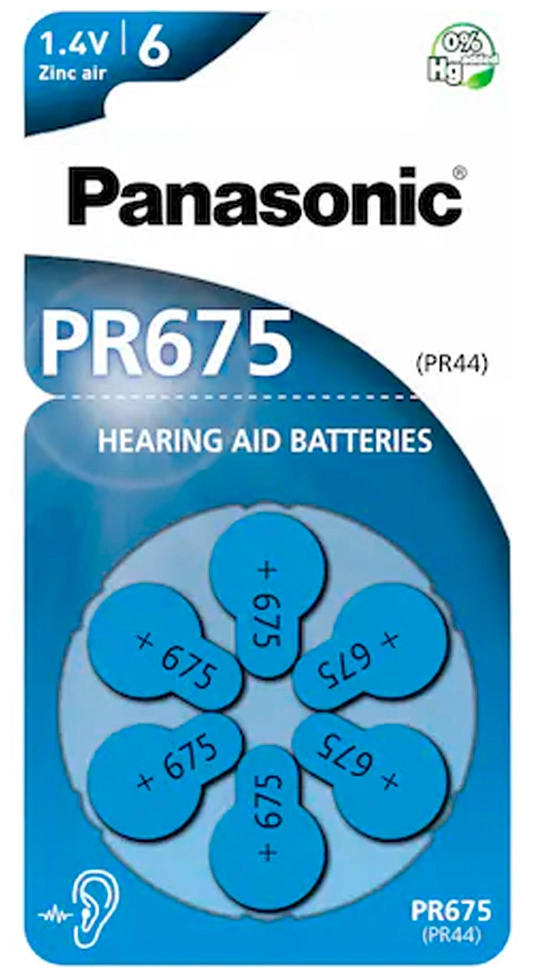 Батарейка Panasonic PR-675H/6LB