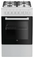 Плита газовая Beko FSE52120DWO, 4 конфорок, Эмаль, 50 см, Белый