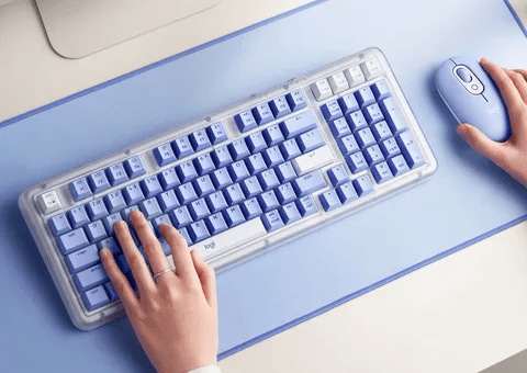 Logitech Alto Keys K98M — randare cu capac superior semi-transparent