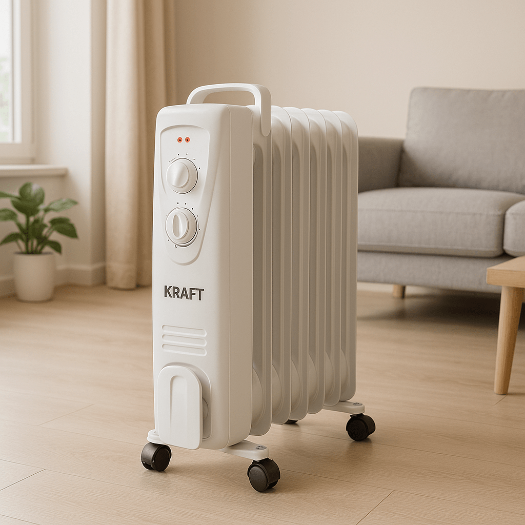 Масляный радиатор Kraft KFORC457TSW
