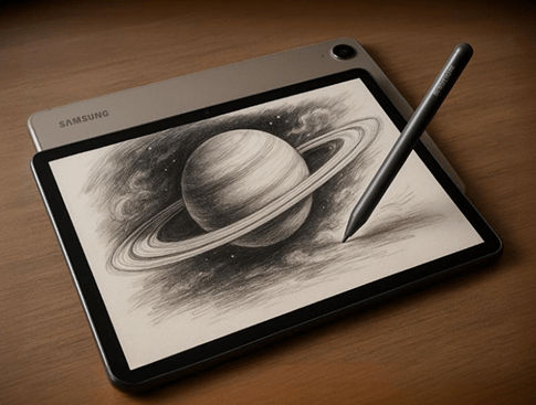Tabletă pentru studiu cu stylus