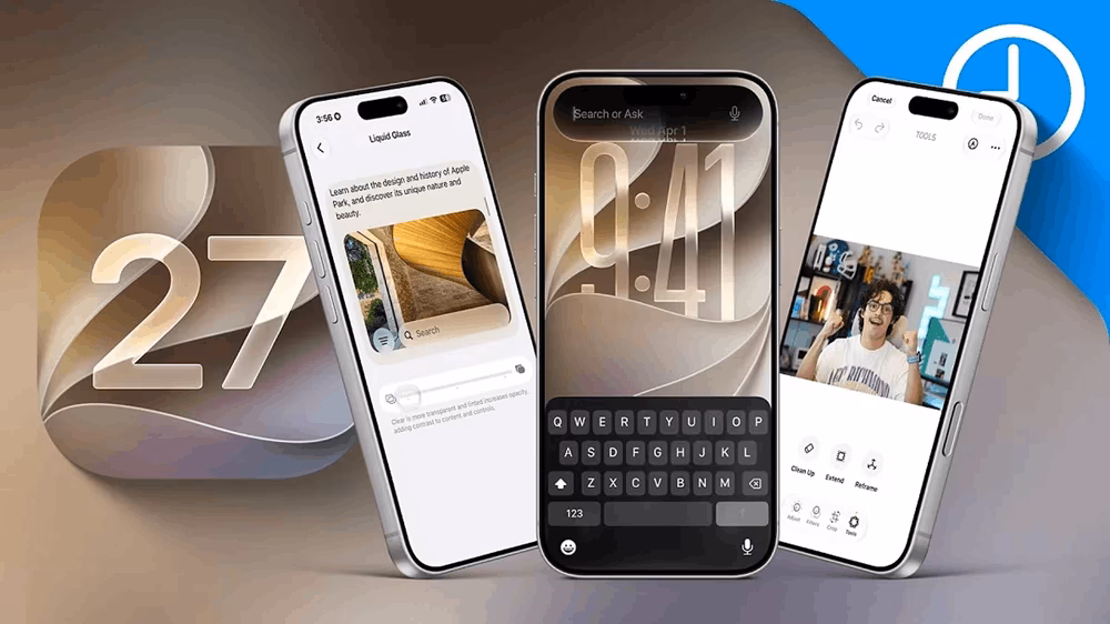 Interfața Liquid Glass în iOS 27