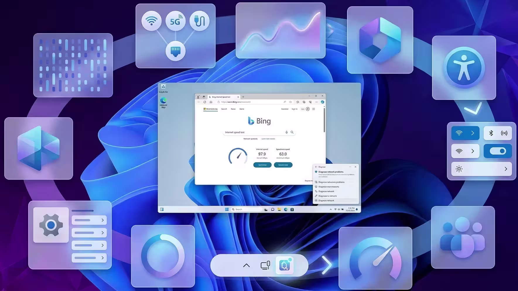 Модульная панель задач Windows 11