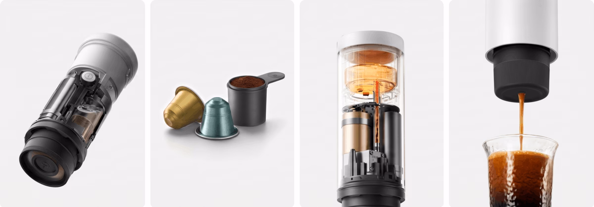 Utilizarea espressorului Xiaomi la drum și în natură