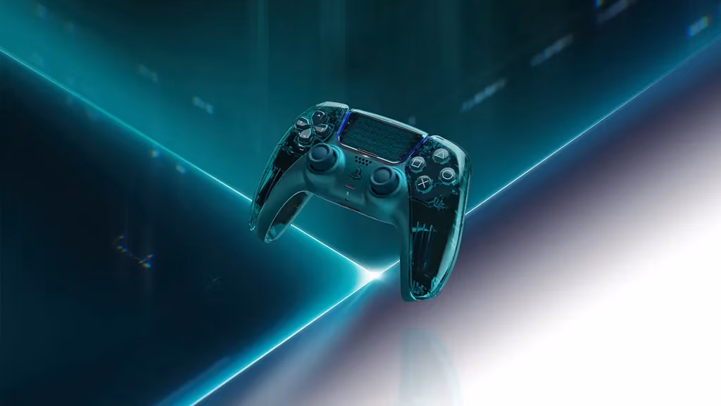 Controller DualSense transparent și carcase PS5 în culoarea Emerald Green