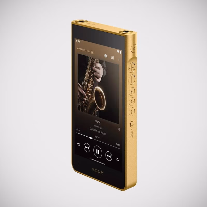 Carcasa aurită a playerului Sony NW-WM1ZM3