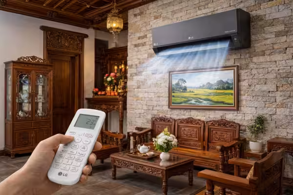 Премиальный черный кондиционер LG Artcool