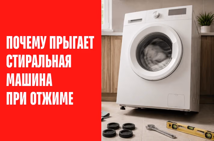 Почему прыгает стиральная машина при отжиме и как это исправить: гайд от А до Я