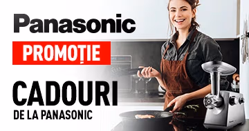 La procurarea cuptorului cu microunde sau mașinei de tocat carne Panasonic beneficiați de un cadou garantat