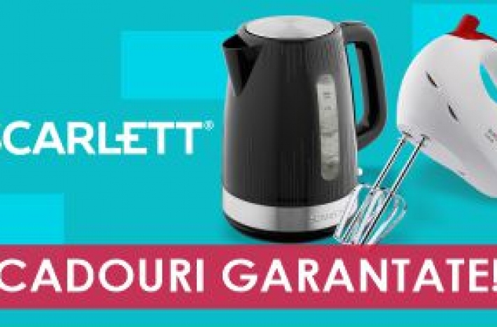 La procurarea tehnicii Scarlett la suma mai mult de 500 lei cadou garantat!