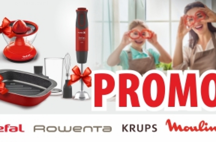 Premiu garantat la procurarea mărfii Tefal, Moulinex, Rowenta, Krups în sumă de la 1000 lei!