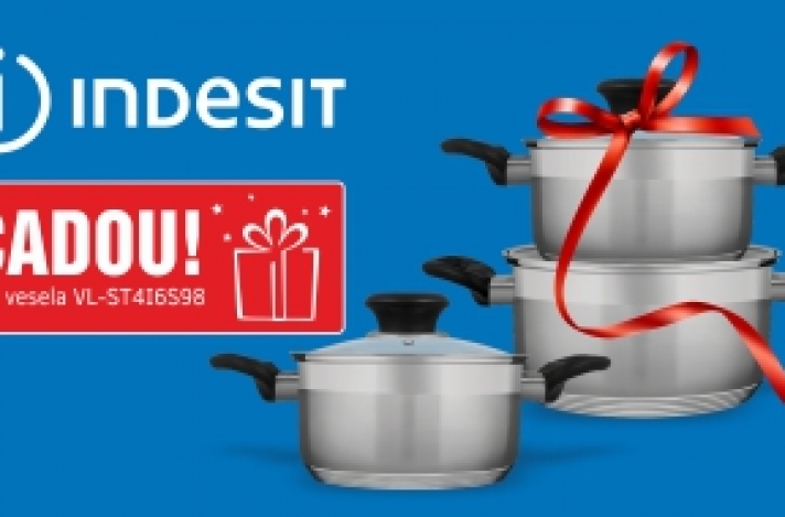 La procurarea aragazului Indesit set de vesela cadou!